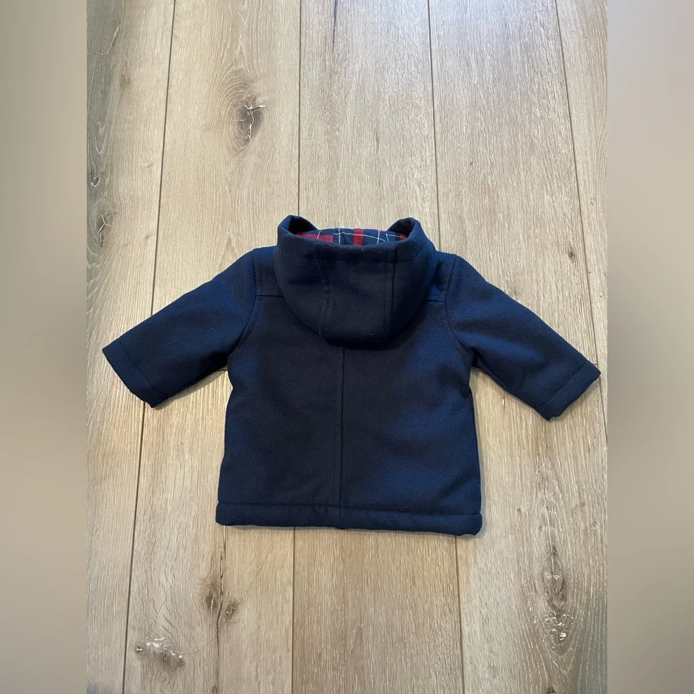 Oshkosh Boys’ Infant Baby Navy Blue‎ Faux Wool Pea Coat Size 3 Months